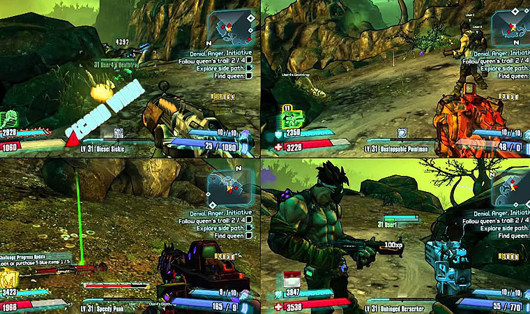 Borderlands: The Handsome Collection split screen