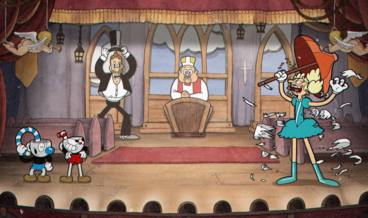 Cuphead co-op gameplay