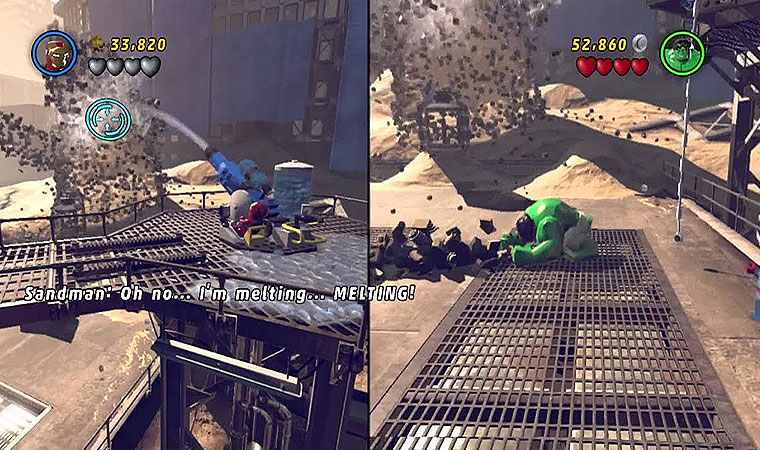 LEGO Marvel Super Heroes split screen