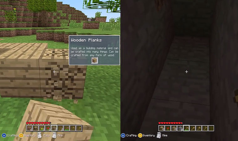 Minecraft split screen co-op